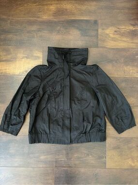Christopher & Banks Black Utility Jacket with High Collar